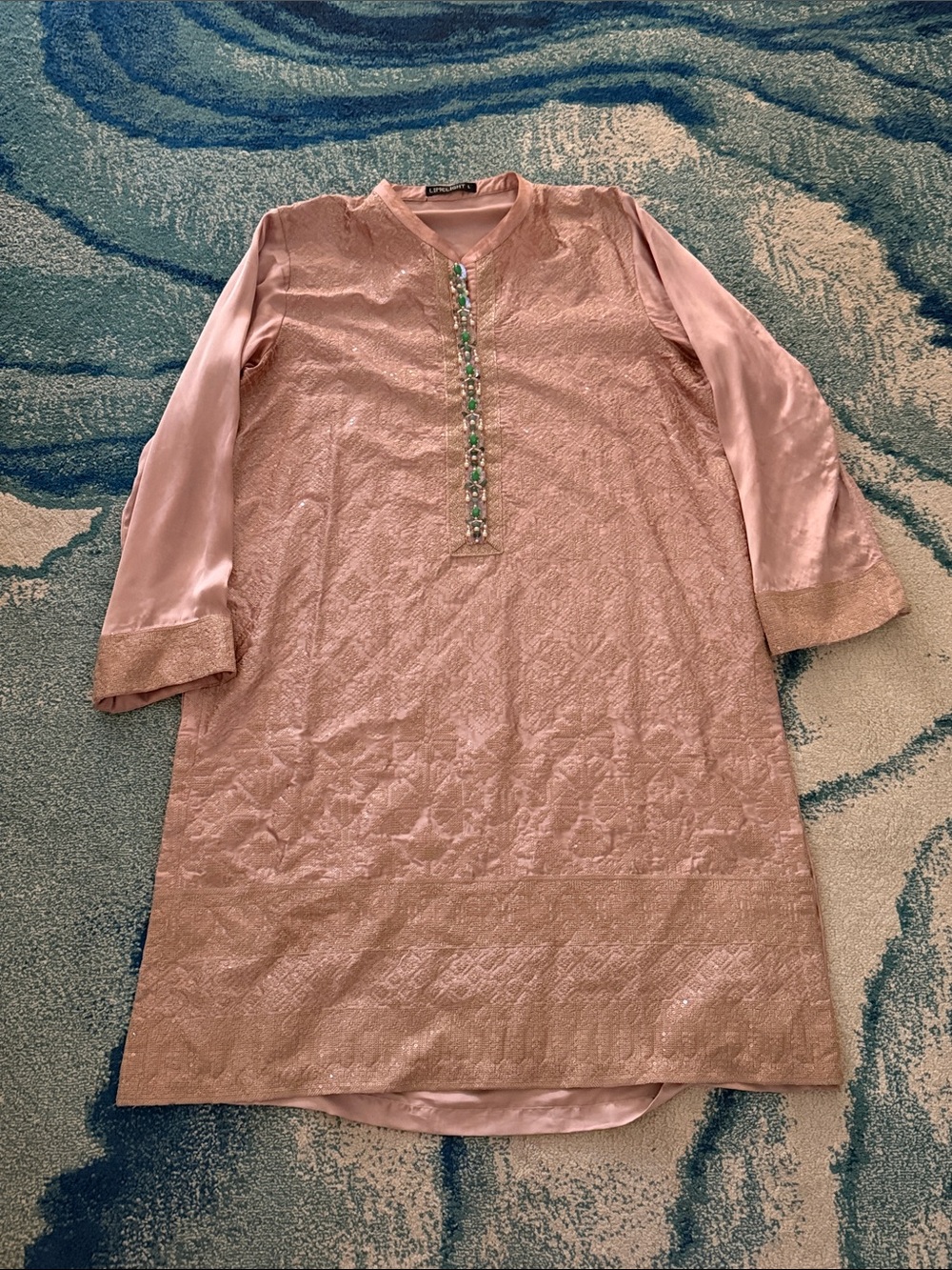 Limelight Pale Pink Embellished Long Sleeve Kurta set